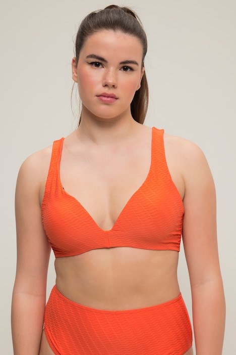 Bikini-Top, Softcups, Wellen-Struktur
