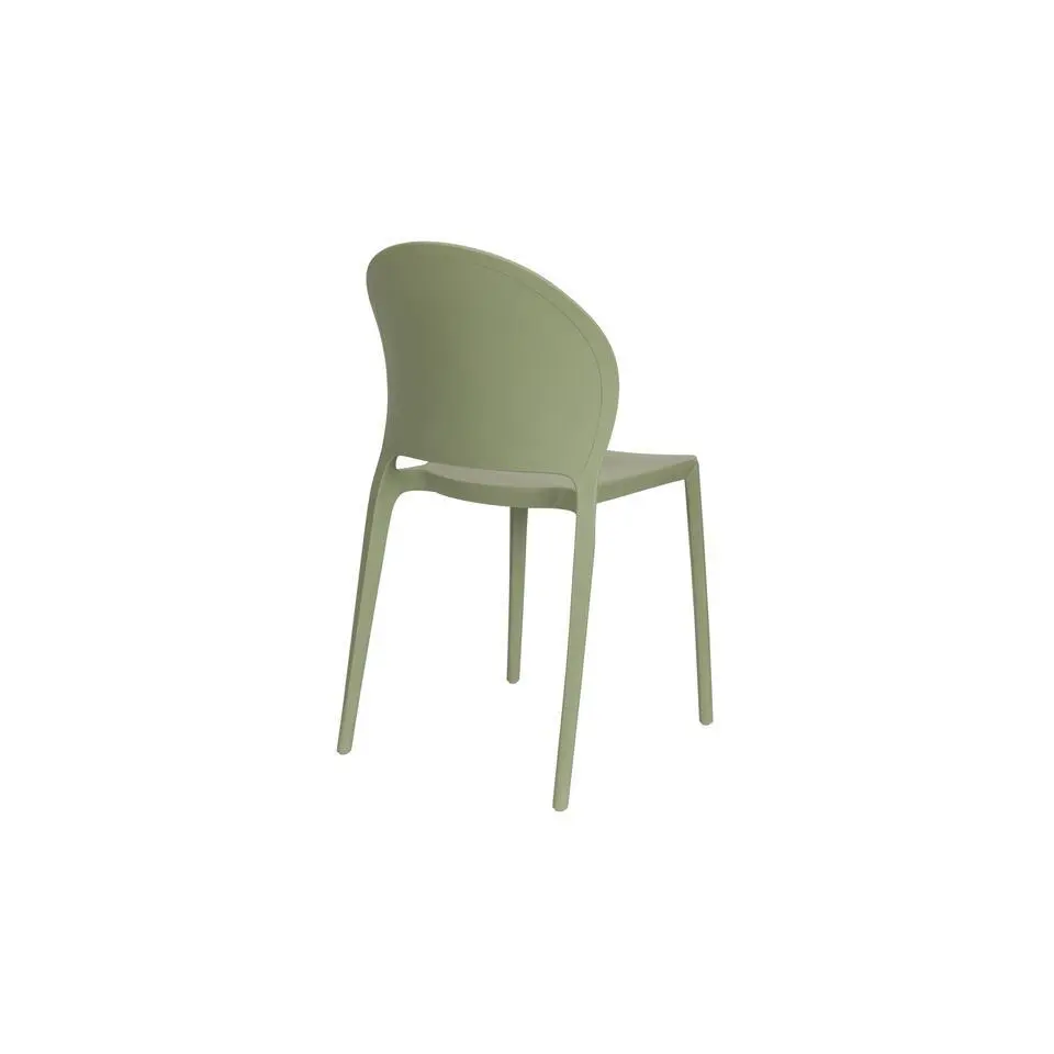 Housecraft Sjoerd Tuinstoelen/ Eetkamerstoelen Kunststof Groen - Set van 4