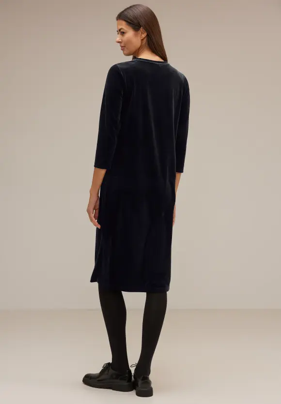 Partykleid in Samt Optik - Black