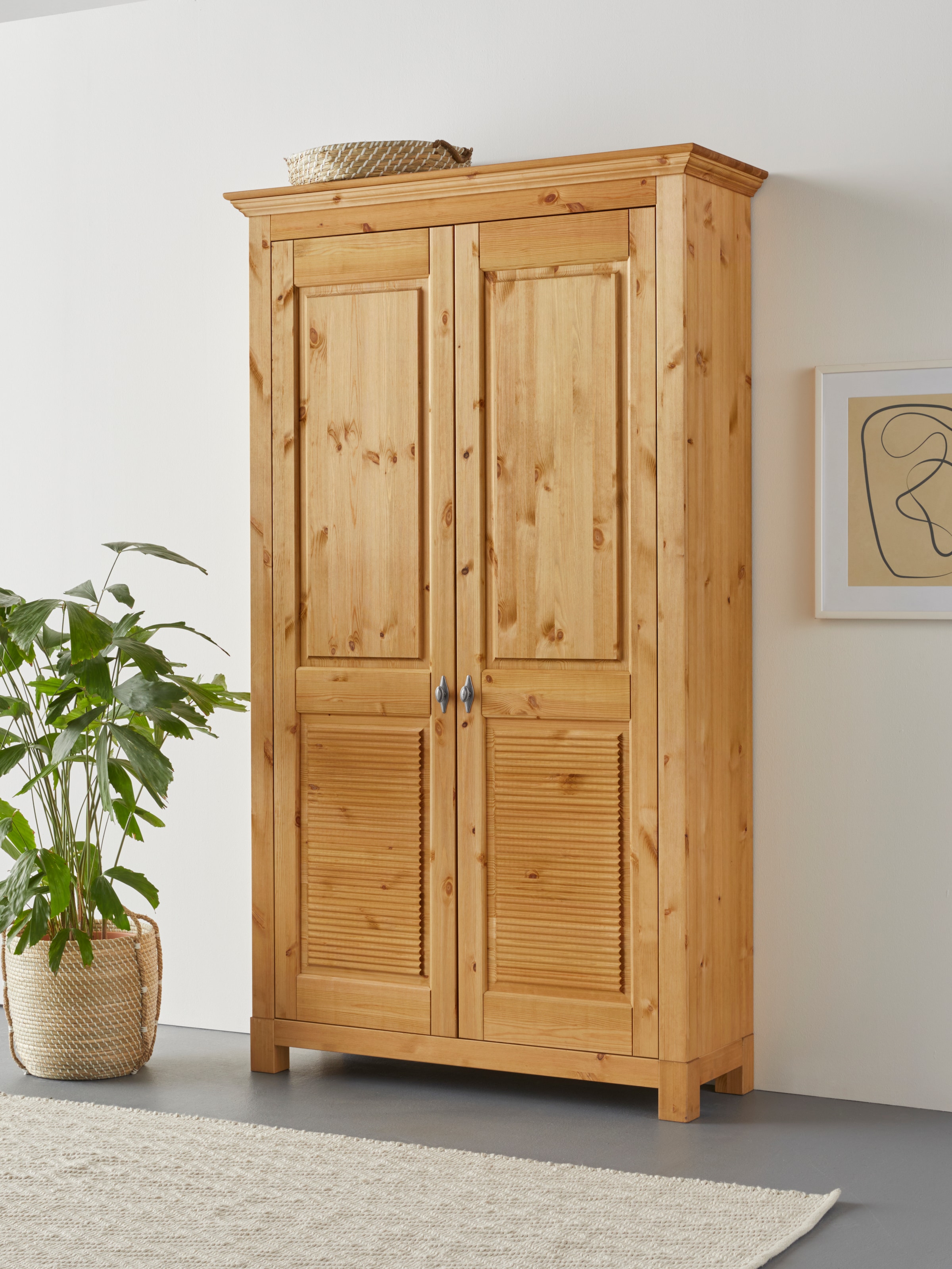 Home affaire Schuhschrank »Rauna« aus massiver Kiefer, viel Stauraum