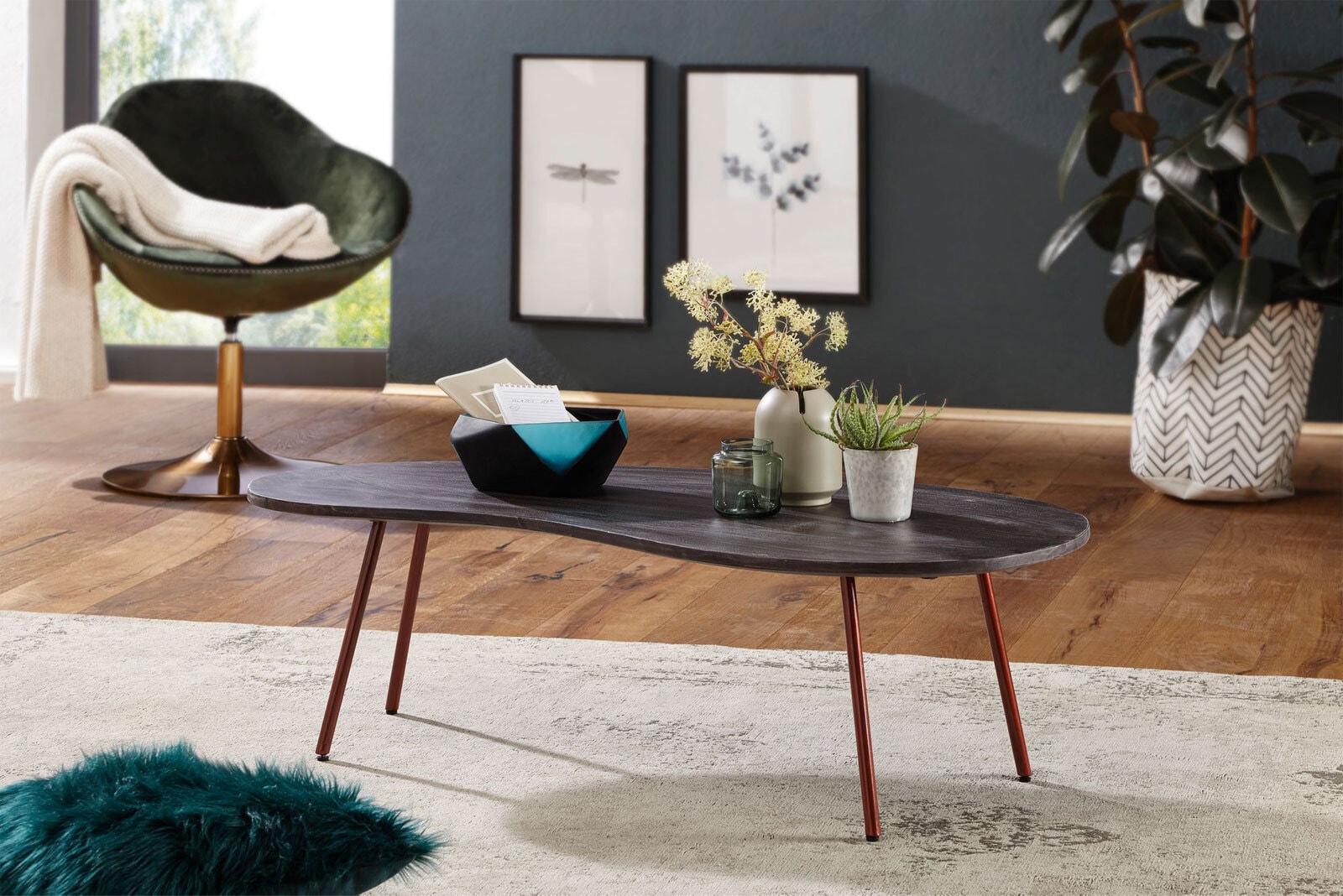 Couchtisch 122 x 63 cm grau