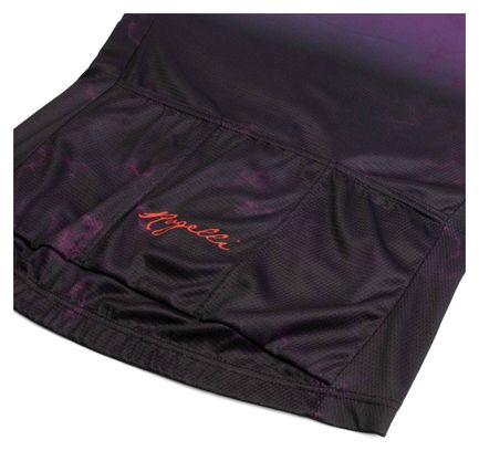Maillot Manches Courtes Velo Rogelli Marble - Femme - Violet/Rouge