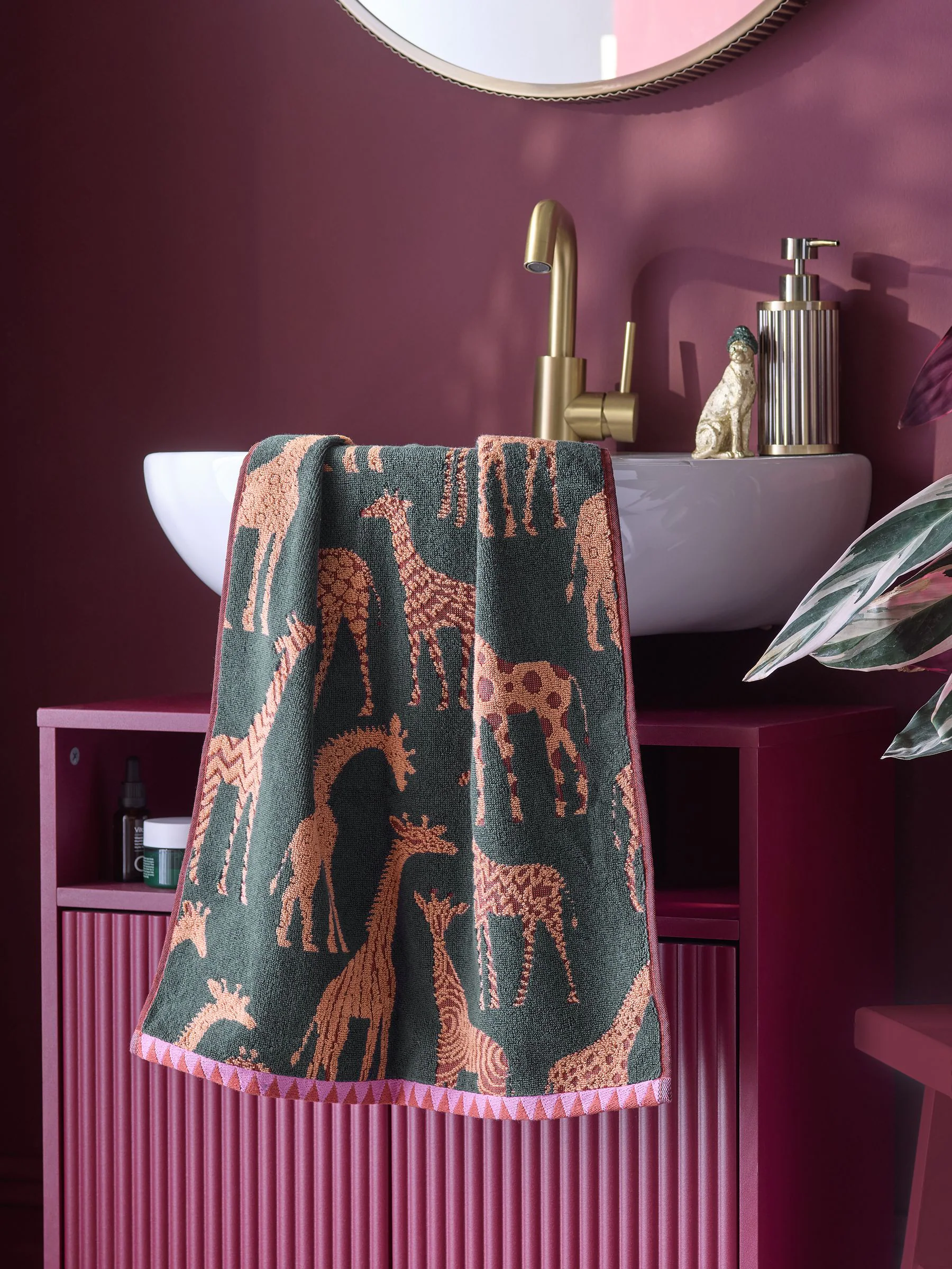 Giraffe Print 100% Cotton Towels