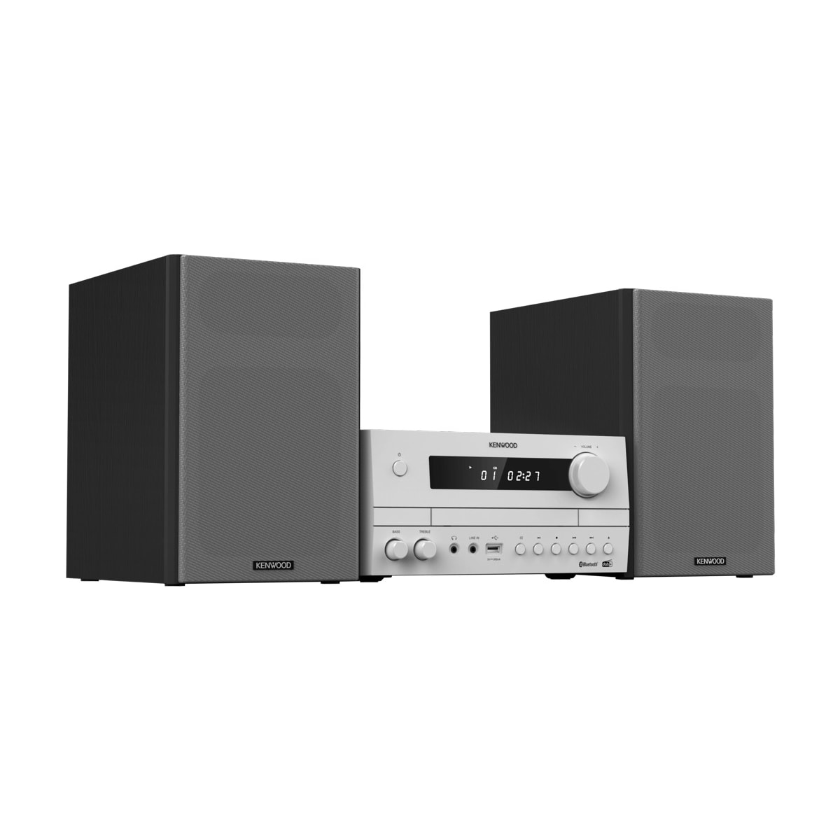 Kenwood M-822DAB Mini-system med Bluetooth og DAB+ (hvit)
