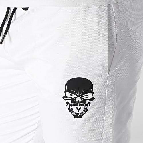 Pantalon Jogging Diamant Skull Blanc Noir