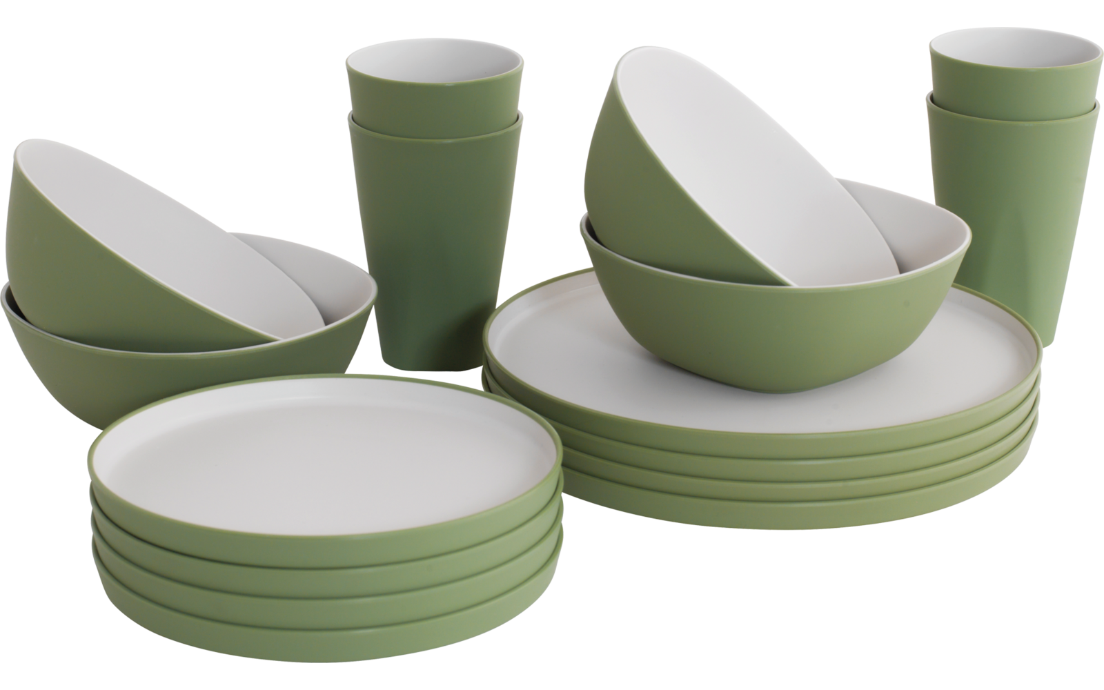Outwell Gala 4 Personen Dinner Set 16 teilig Shadow Green