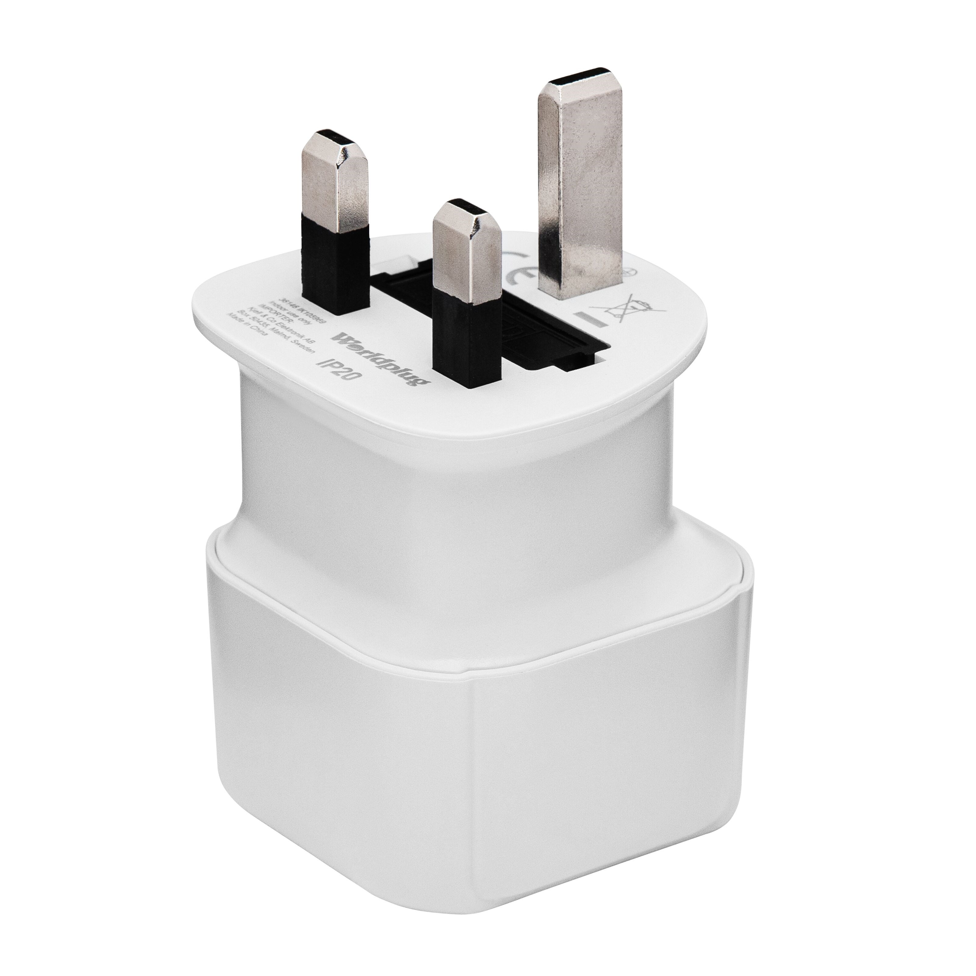 Luxorparts Jordet reiseadapter Storbritannia