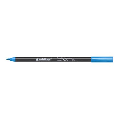 Set de 6 pinceaux pour porcelaine Edding 4200 – Couleurs froides - pointe pinceau 1-4 mm - encre pigmentée résistante à la chaleur et au lave-vaisselle