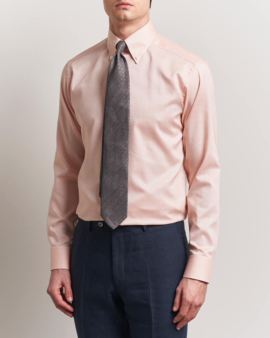 Eton Slim Fit Wrinkle Free Oxford Shirt Orange