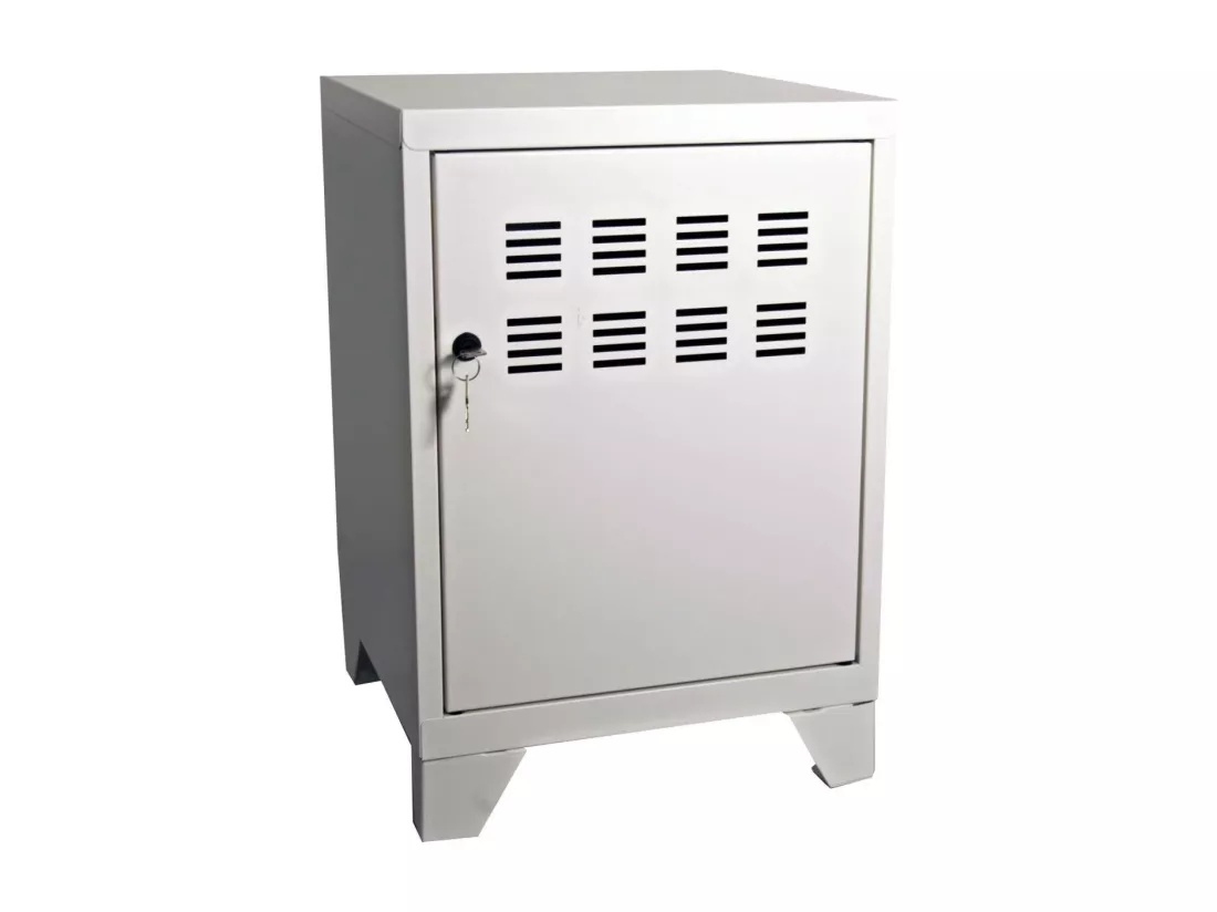 Casier de rangement en métal pour enfants 59 cm Blanc mat