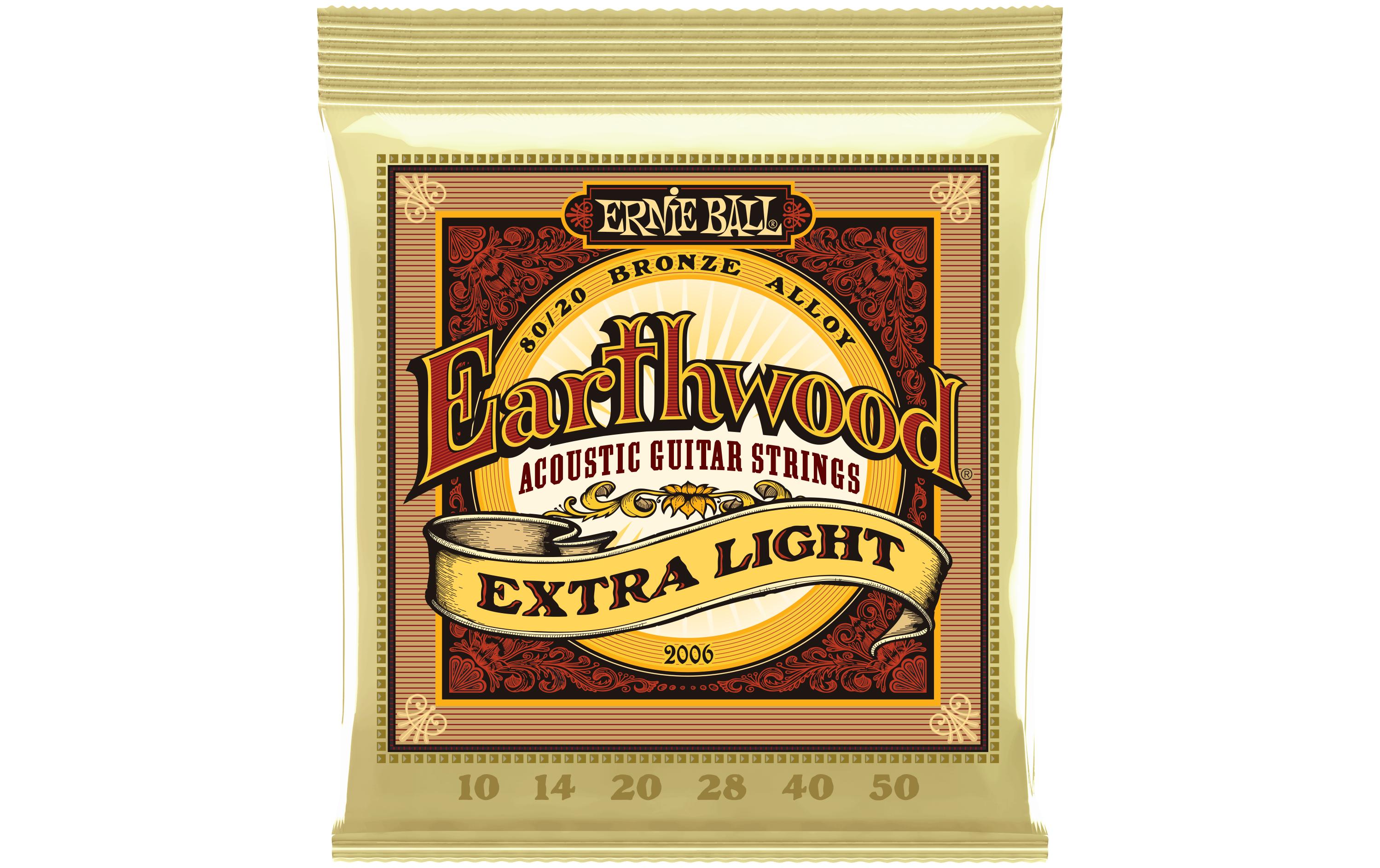 Gitarrensaiten 2006 Earthwood Bronze – Extra Light 10-50Saitensatz für Akustikgitarren