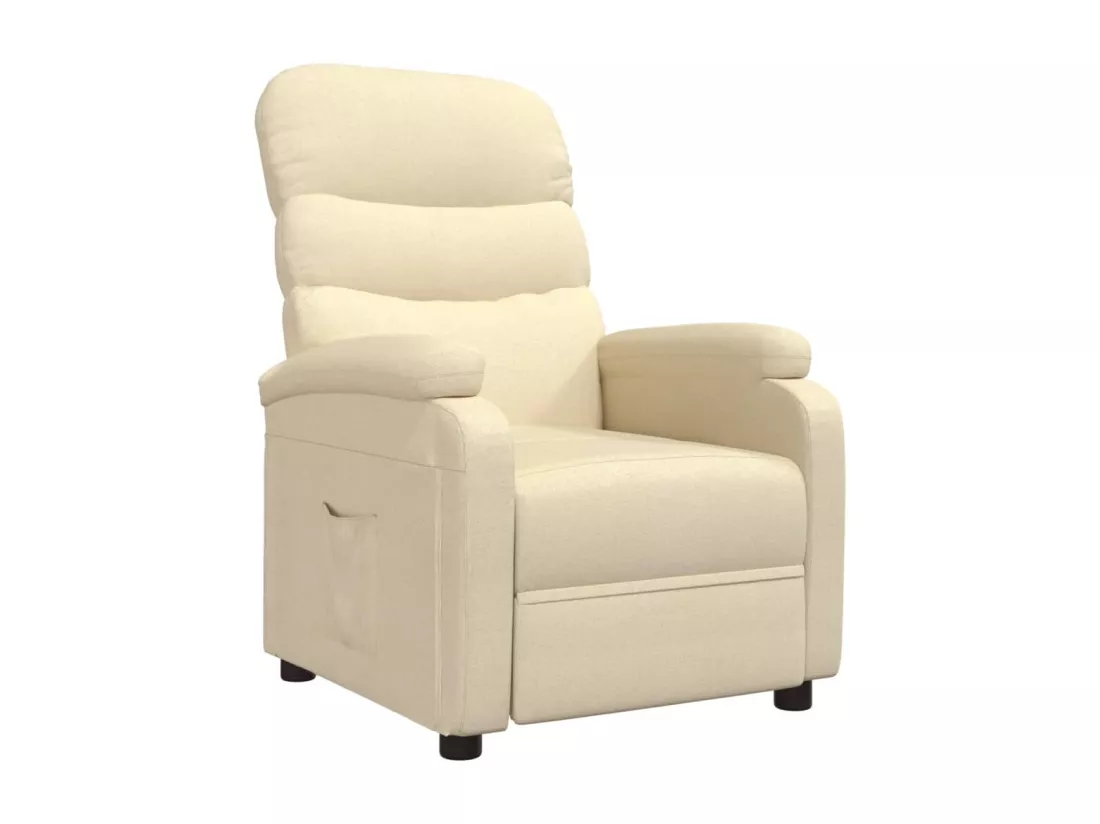 Fauteuil inclinable Crème Tissu