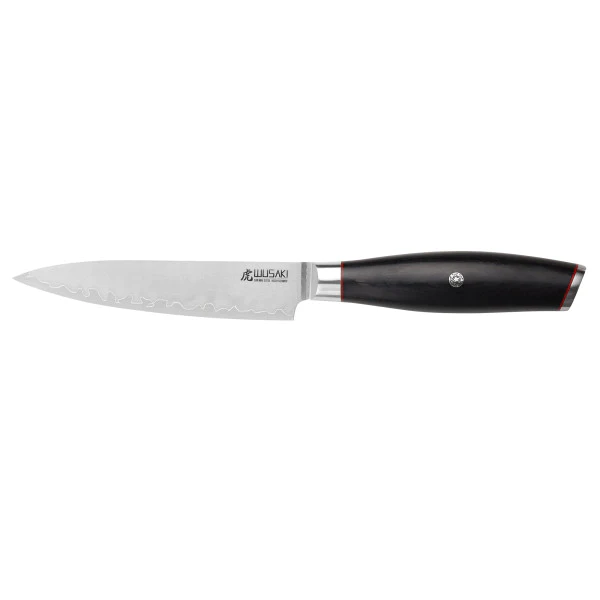 Couteau modèle universel Wusaki Fujiko Black 12cm manche en pakka Wusa