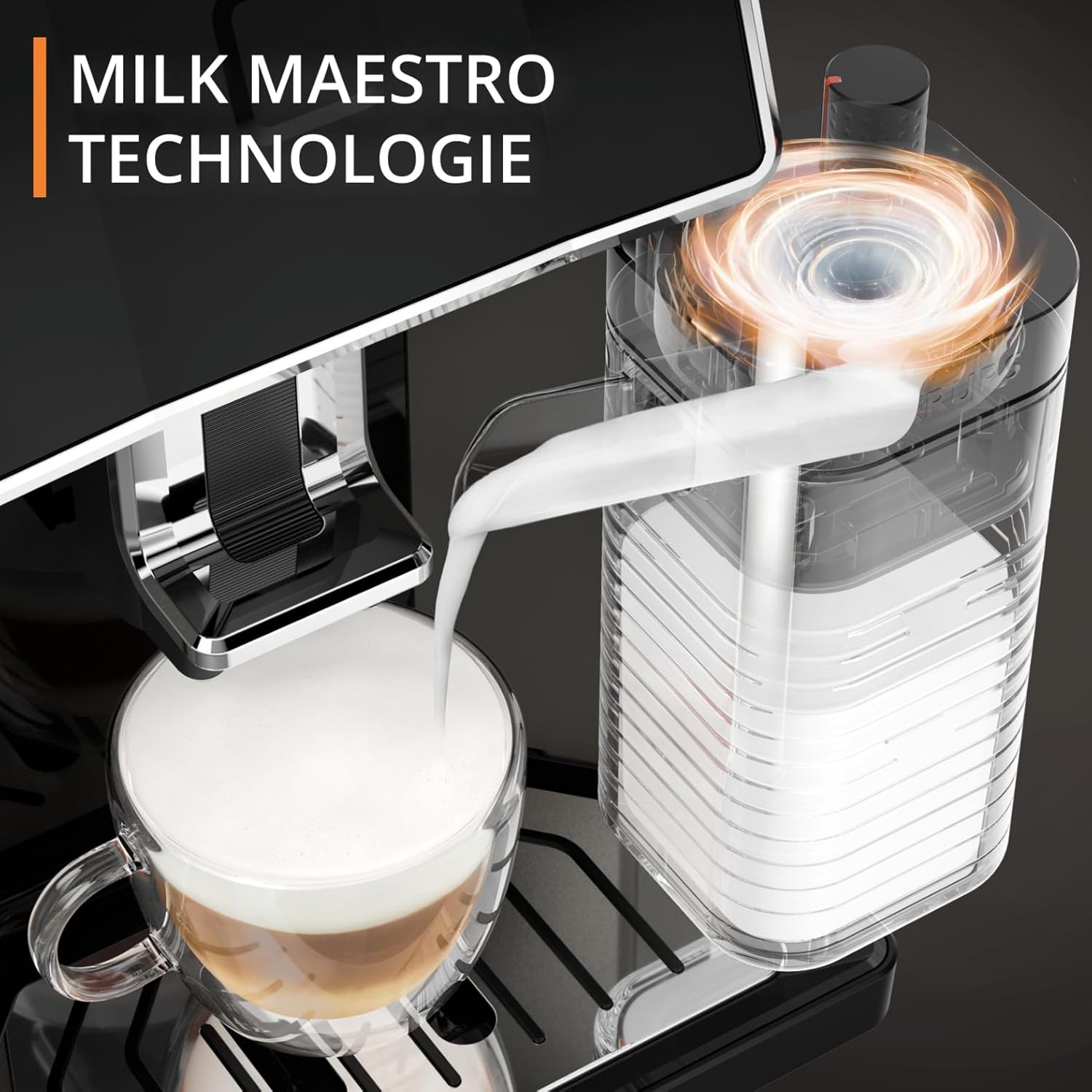 KRUPS Sensation Milk Kaffeevollautomat, 6 Kaffee & Milchgetränke, perfekter Geschmack, Milch Maestro Technologie, perfekter Milchschaum, einfach zu bedienen, mühelose Reinigung, platzsparend, EA912E