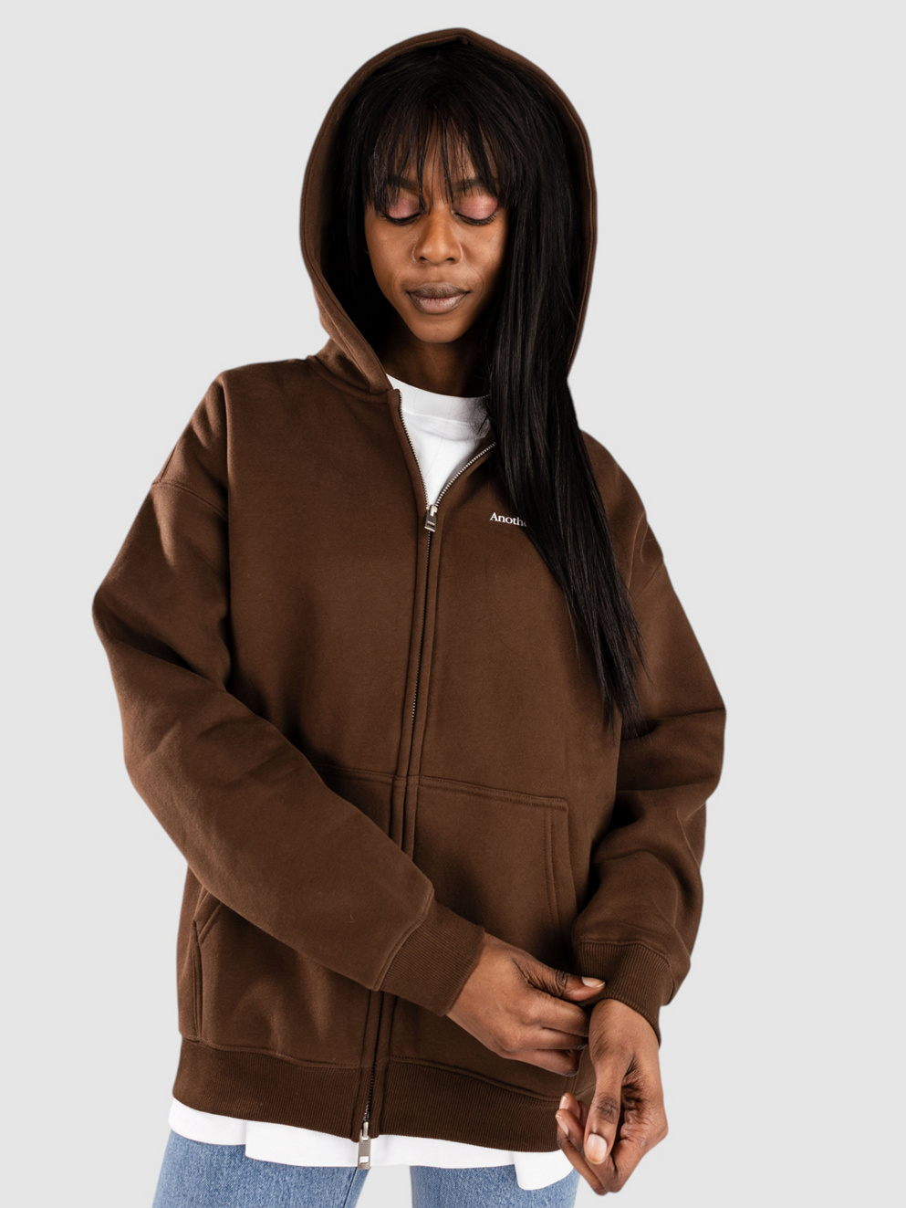 Another Cotton Lab Espresso Martini Oversized Zip Hoodie chocolate