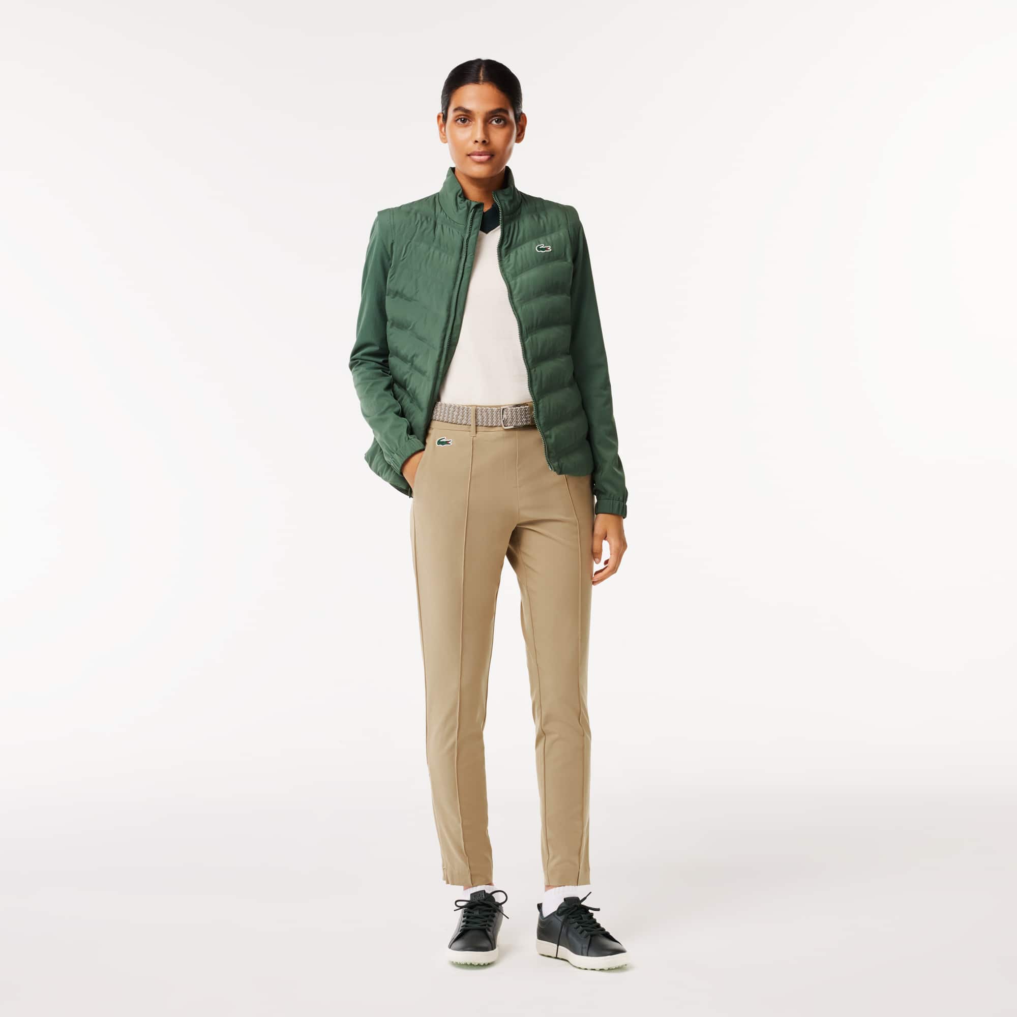 Pantalon femme Golf Lacoste SPORT en taffetas extensible ultra-dry Pantalons & Shorts - Beige - Lacoste - Femme