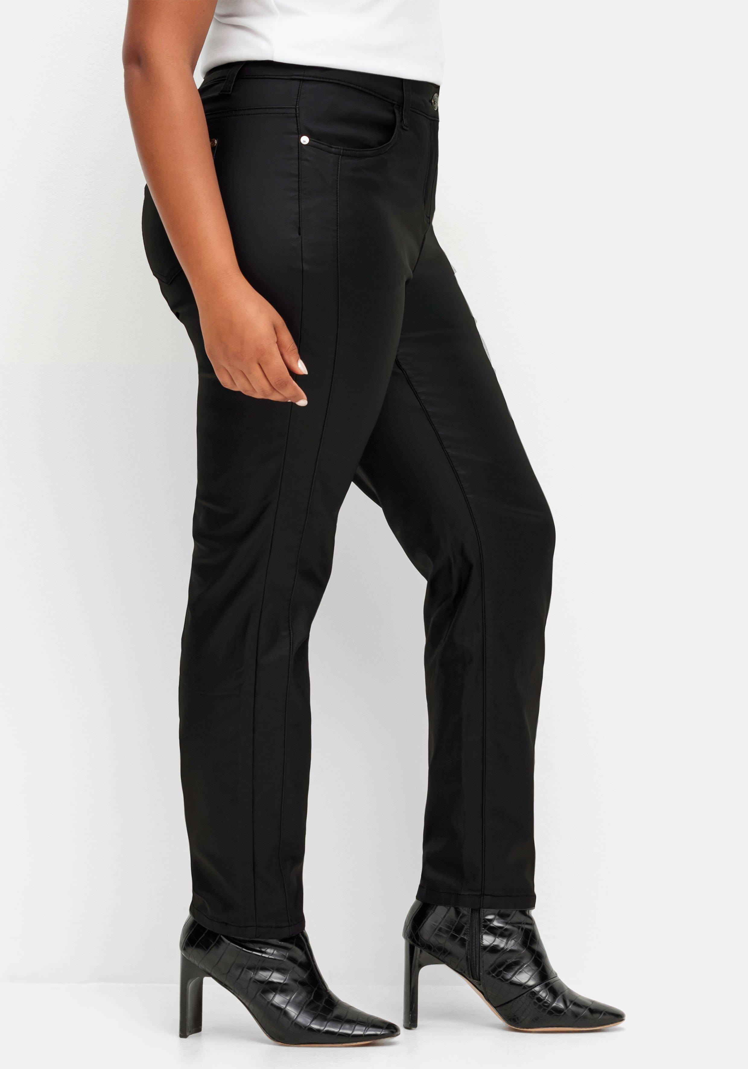 Schmale beschichtete Thermohose, innen angeraut