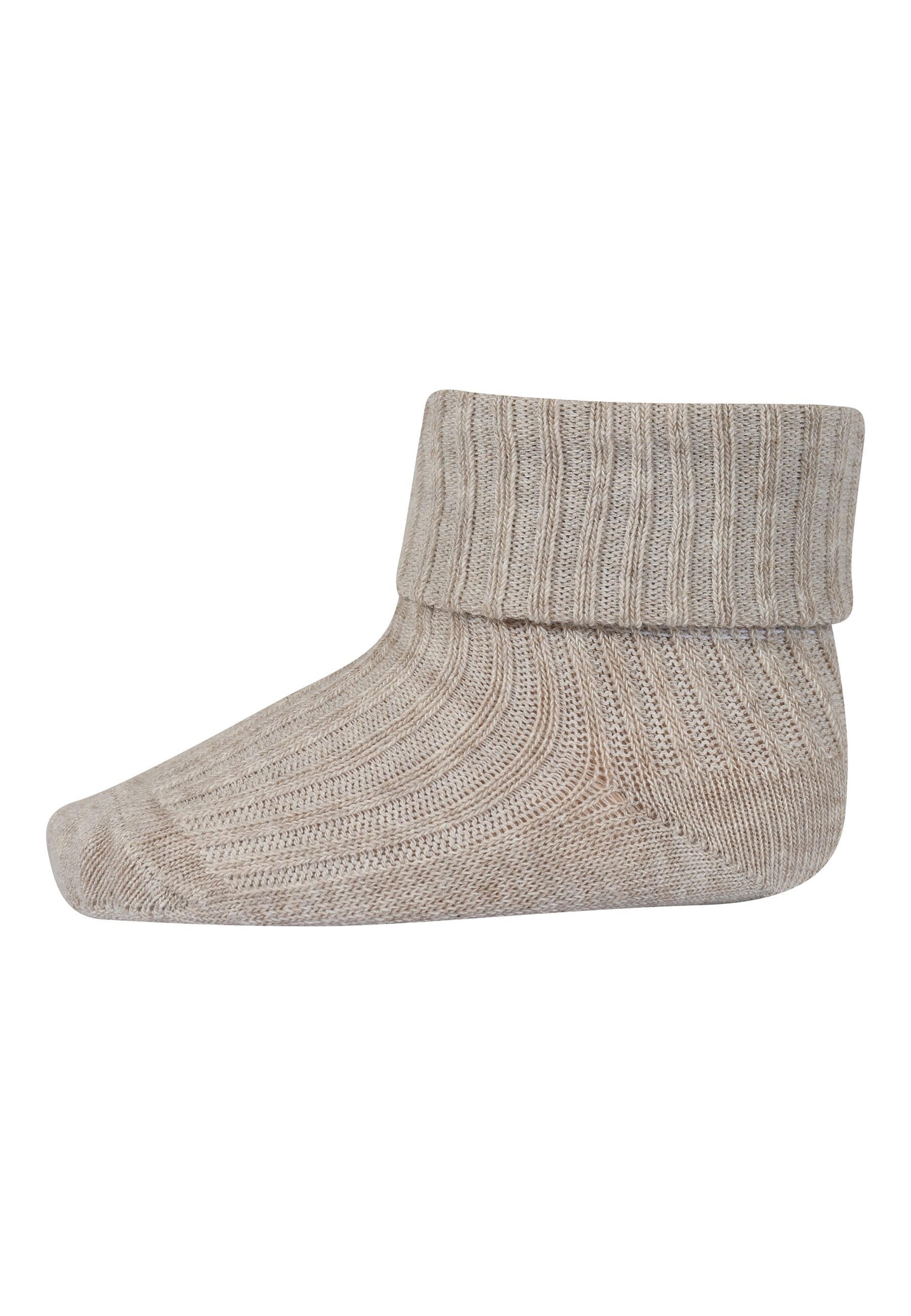 Cotton Rib Baby Socks beige melange - MP - Rumpetroll