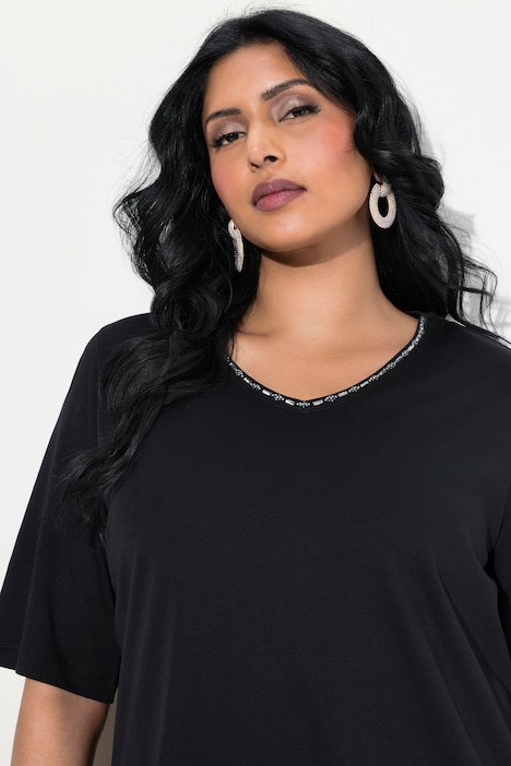T-Shirt, A-Linie, V-Ausschnitt, Halbarm, Pima Cotton