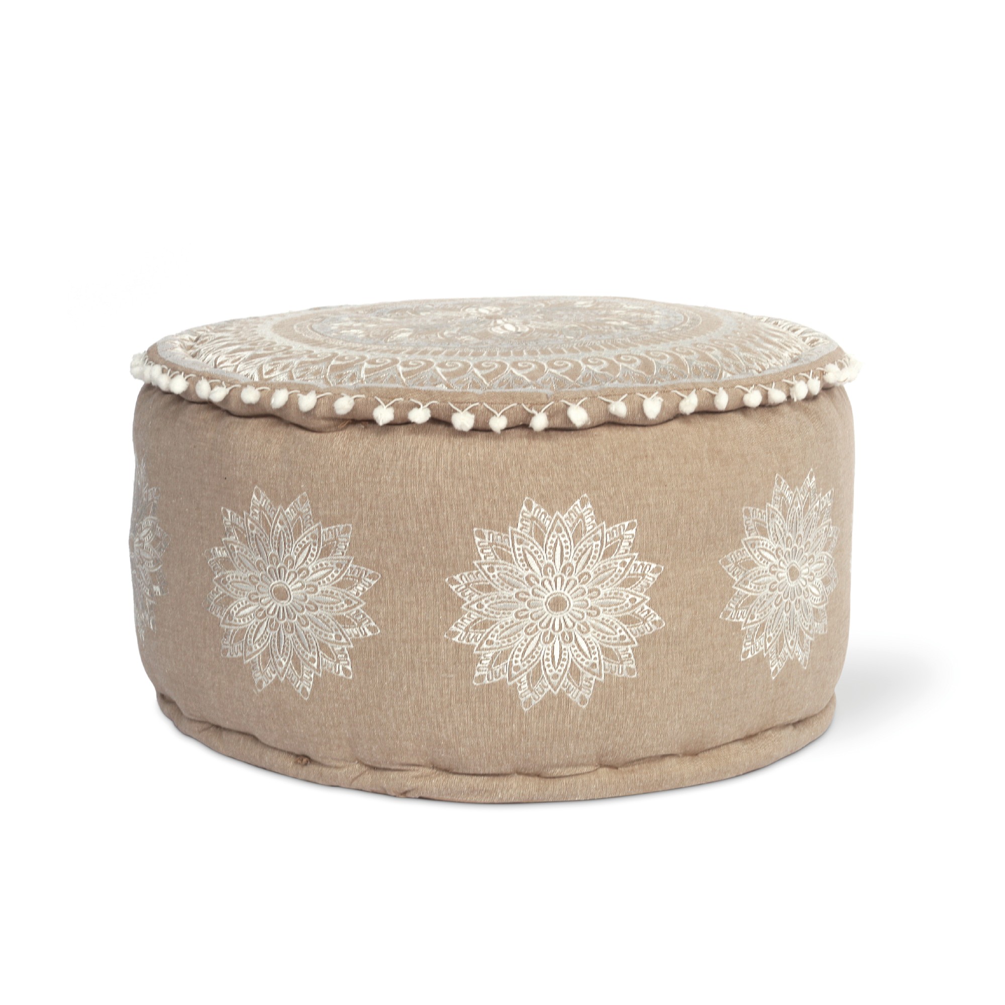 Pouf 'New Mandala', Ø 50 cm, H 30 cm von fischer's lagerhaus