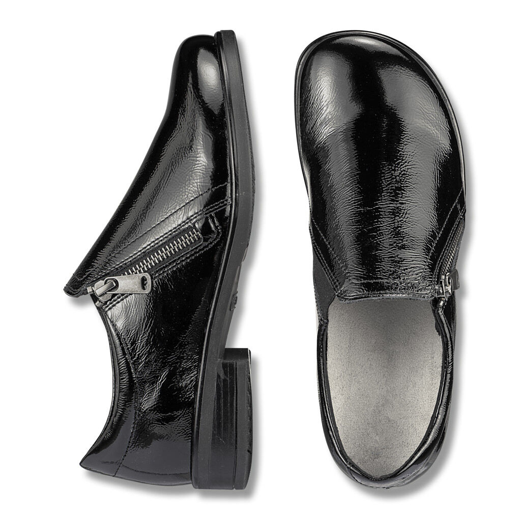 DAMEN - Schlüpfschuh GELA schwarz Lack