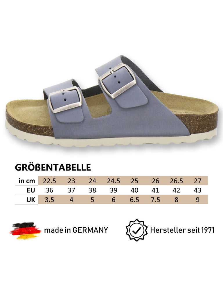 Pantoletten Damen Zweischnaller sky