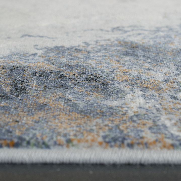 Vierkant modern vloerkleed - Aspen Blauw 8656 | Zacht