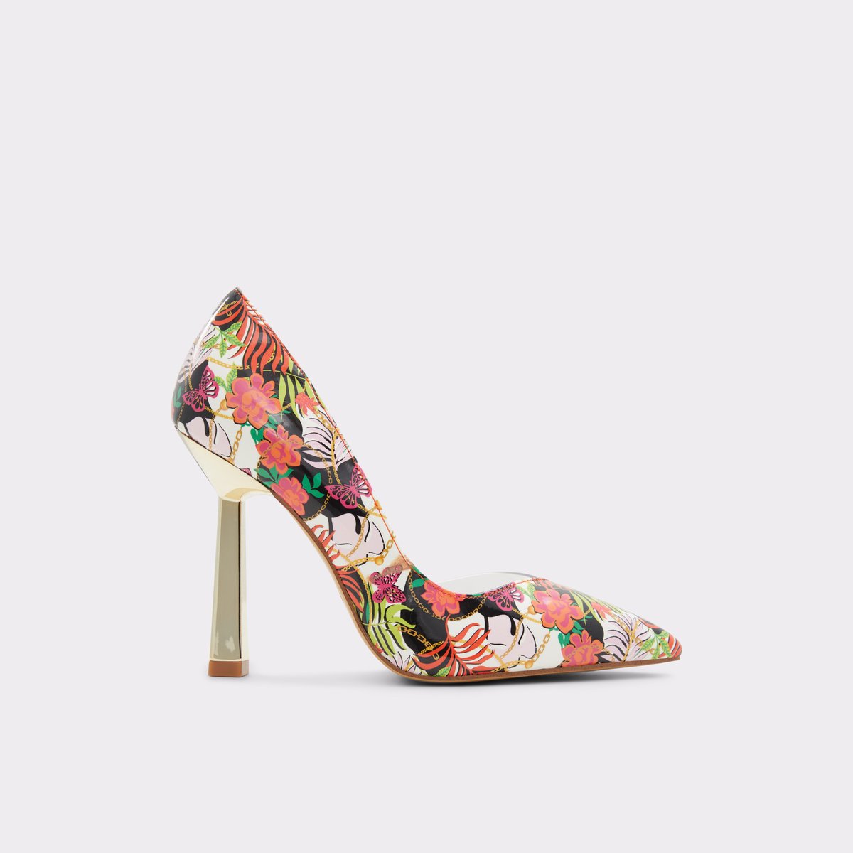Paisley White Multi Women Pumps