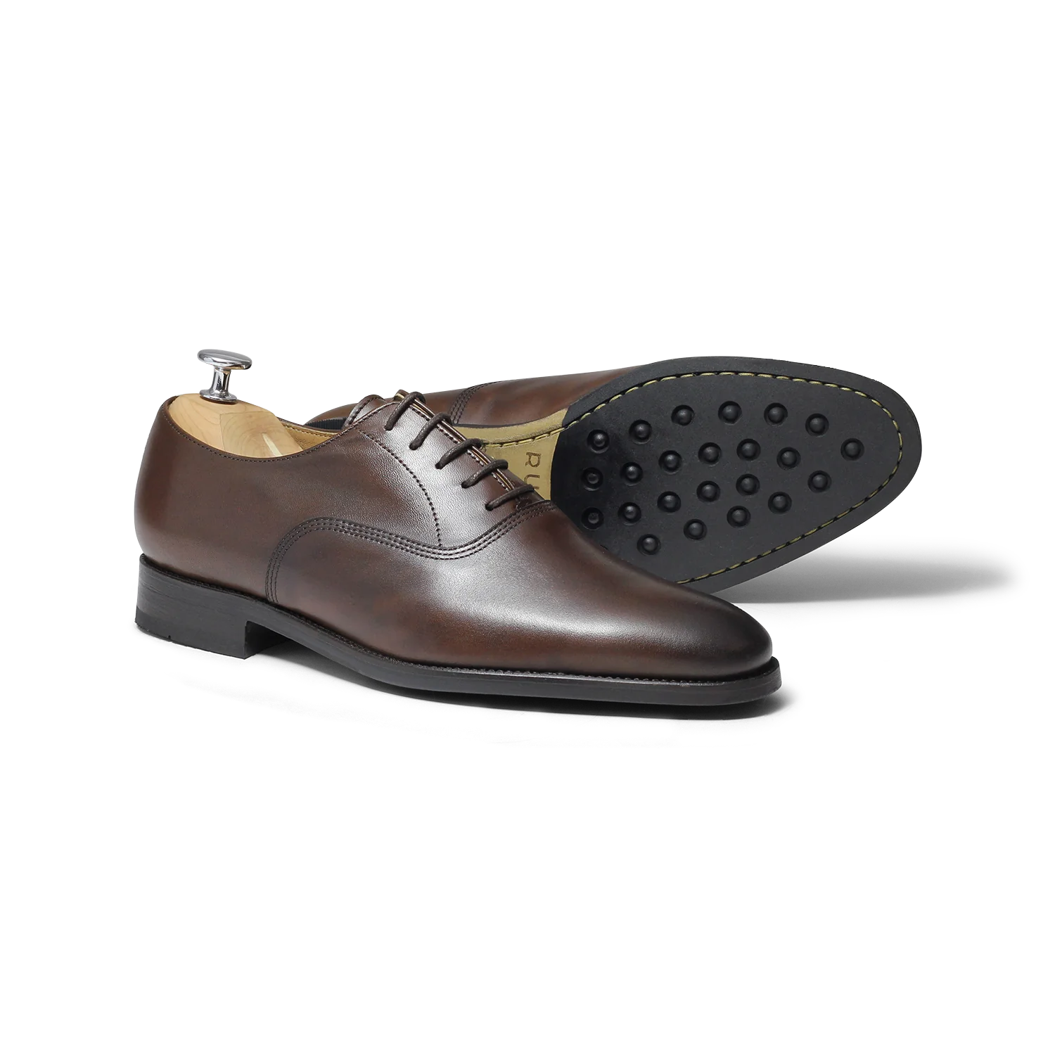Traker-Richelieu en cuir brown