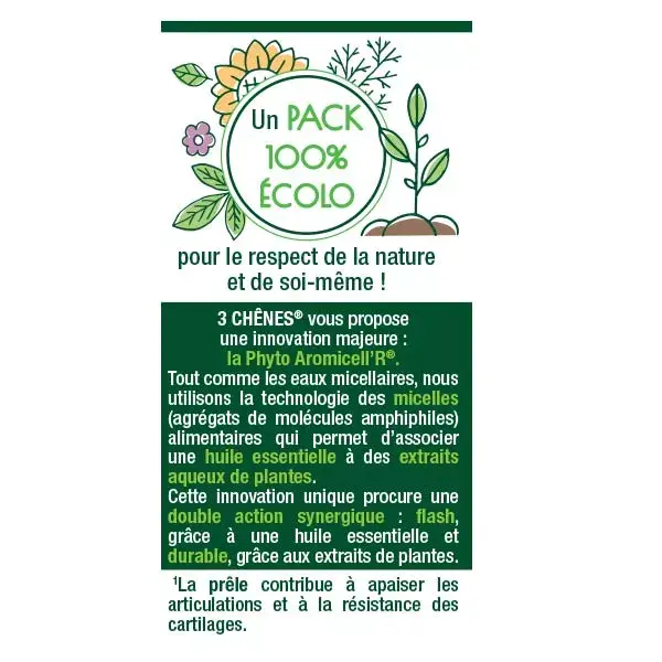 Les 3 Chênes Phyto Aromicell'R Suporte Orgânico para Articulações 20 ampolas