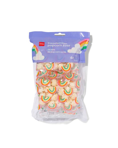 6 sachets à distribuer popcorn sucrés