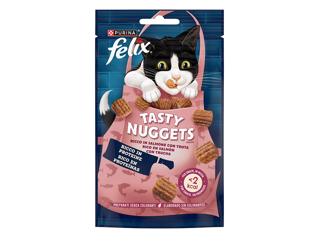 SNACK PARA GATO FELIX NUGGETS SALMÃO 50G