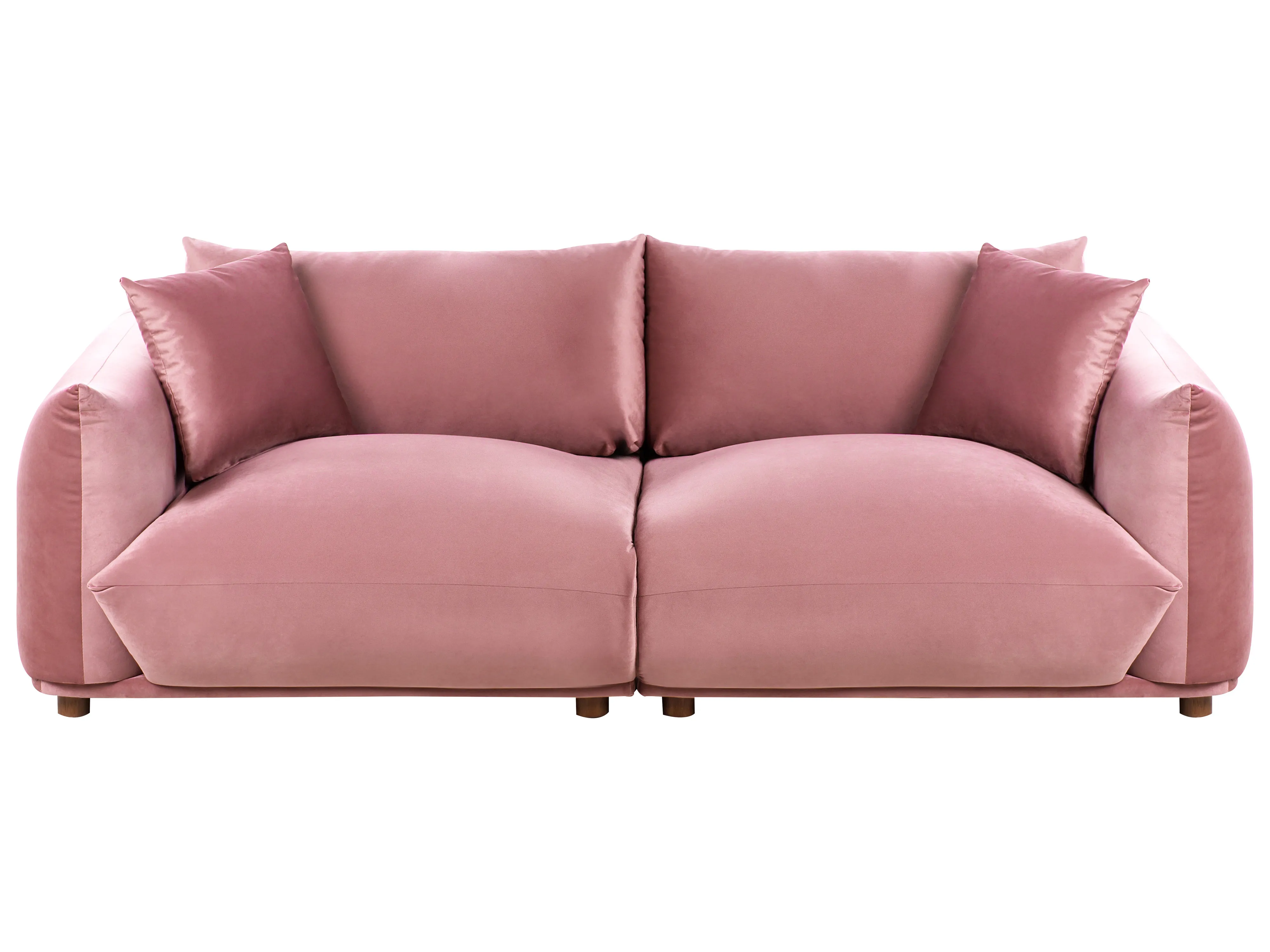 Bankenset 5-zits LUVOS Fluweel Roze