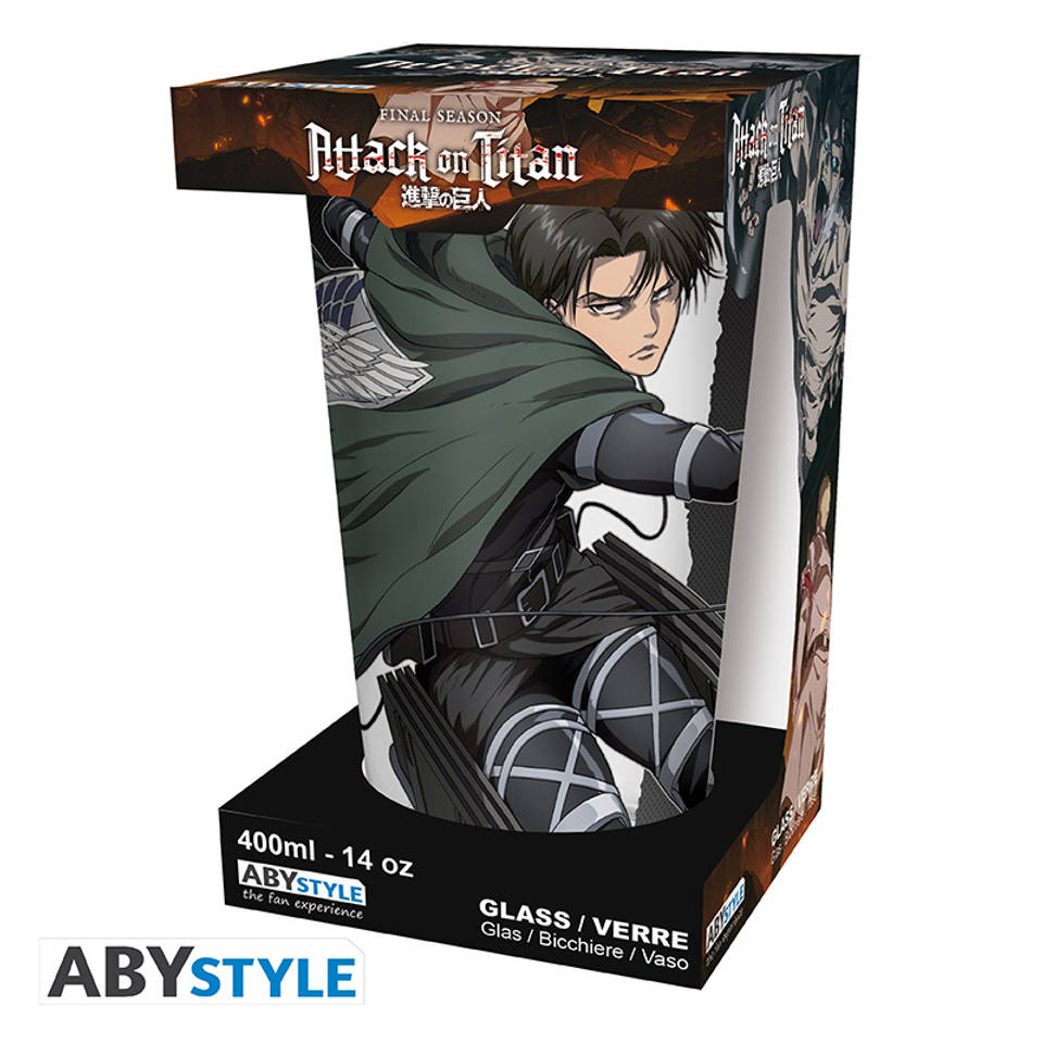Attack on Titan Captain Levi groot glas - 400 ml