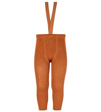 Condor Leggings m. Träger - Wolle/Acryl - Ocker