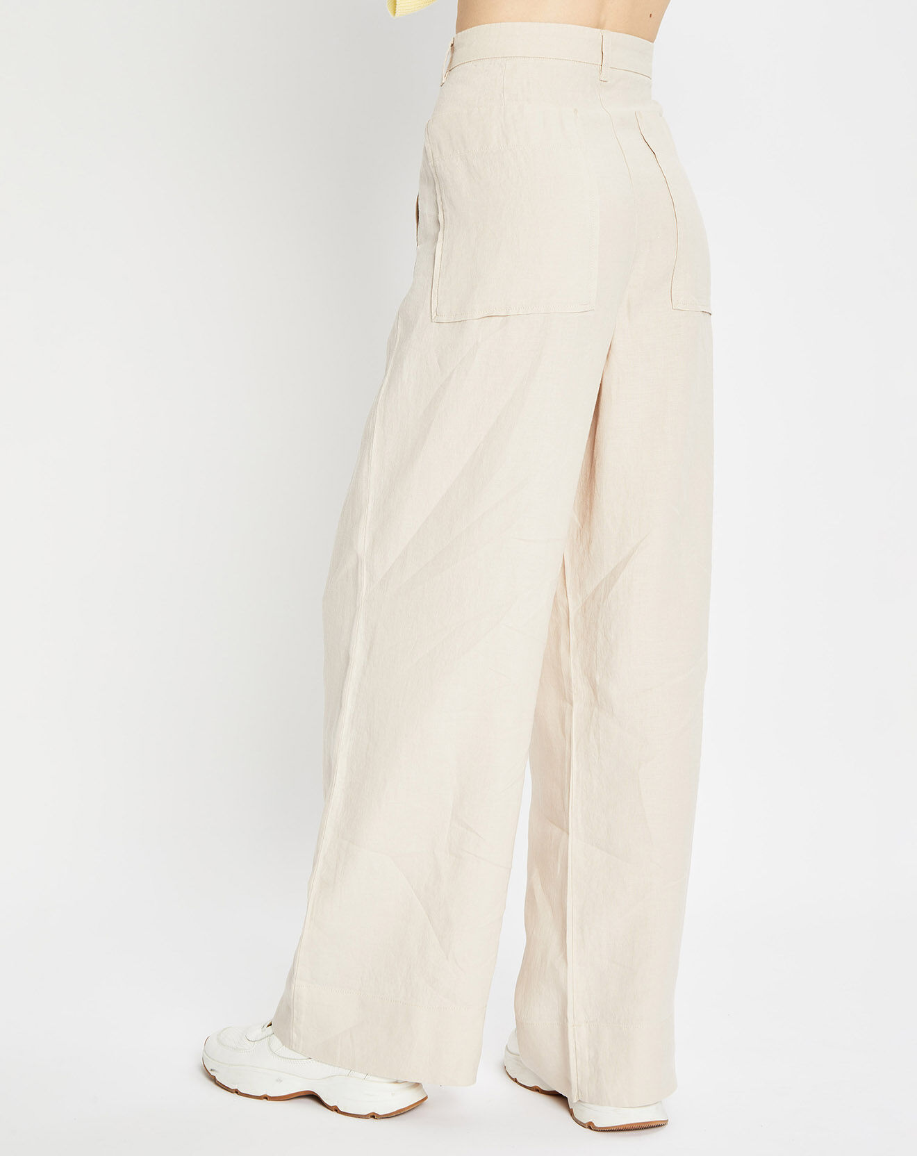 Marc O'Polo Pantalon 100% Lin Plissé Large Kl beige