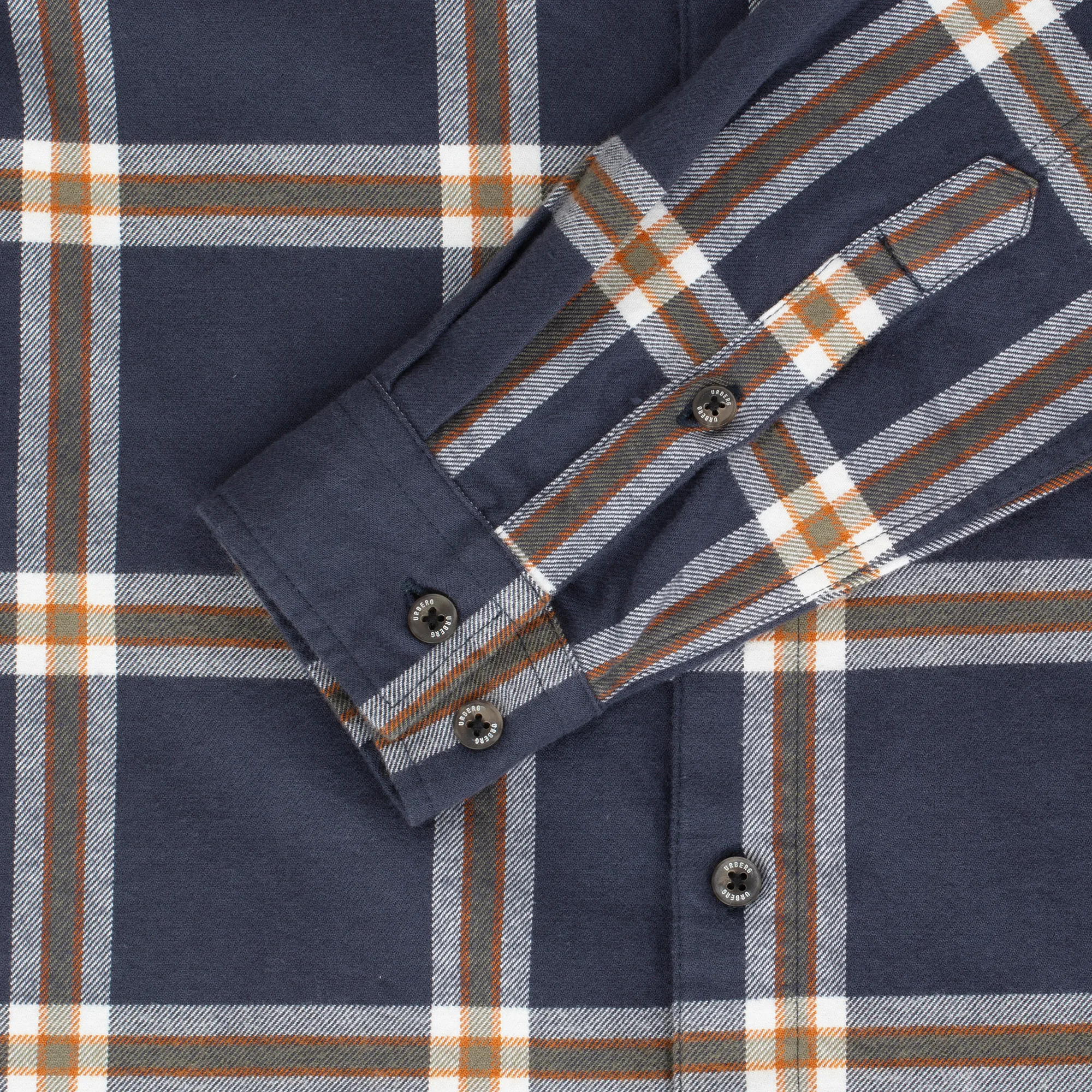 Urberg Flanell Shirt Jr Blue Nights/deep Lichen Green