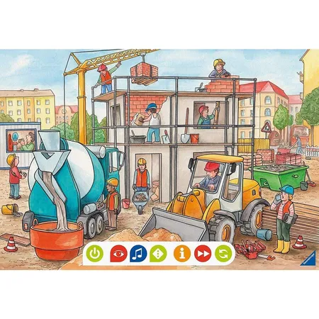 Ravensburger tiptoi Puzzle für kleine Entdecker Baustelle, 2 x 12 Teile
