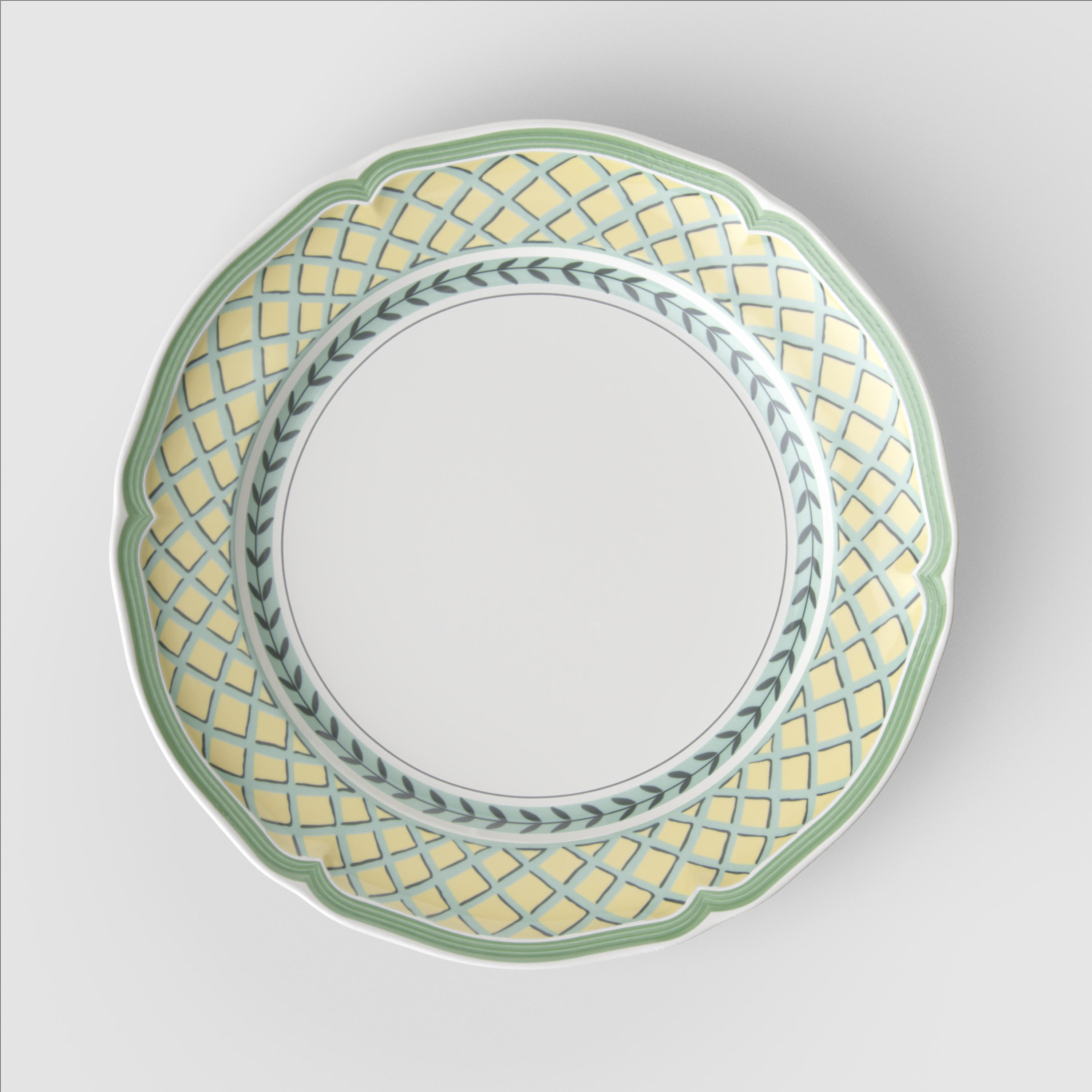 French Garden Dinner plate Multi-colored, 10.6'', Premium Porcelain