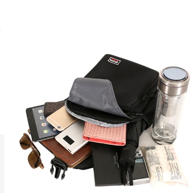 Multifunktionel crossbody taske rygsæk Sort