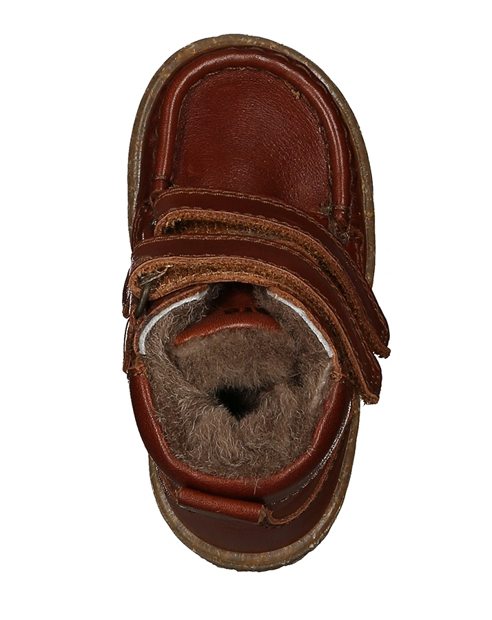 Lauflern-Boots AKSEL VELCRO gefüttert in brandy