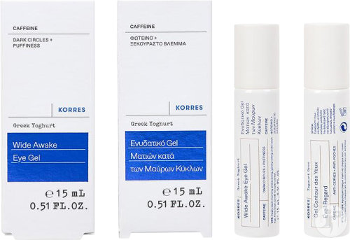 Korres Greek Yoghurt Wide Awake Gel Contour Yeux Flacon 15ml