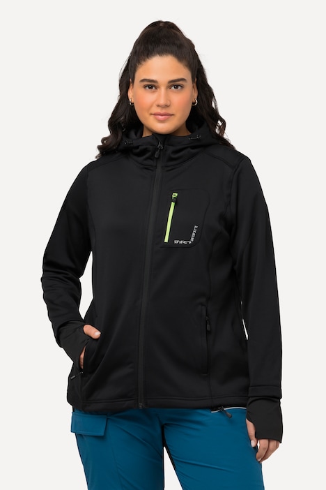 HYPRAR Sweatjacke, Reflektordruck, Kapuze, Daumenloch