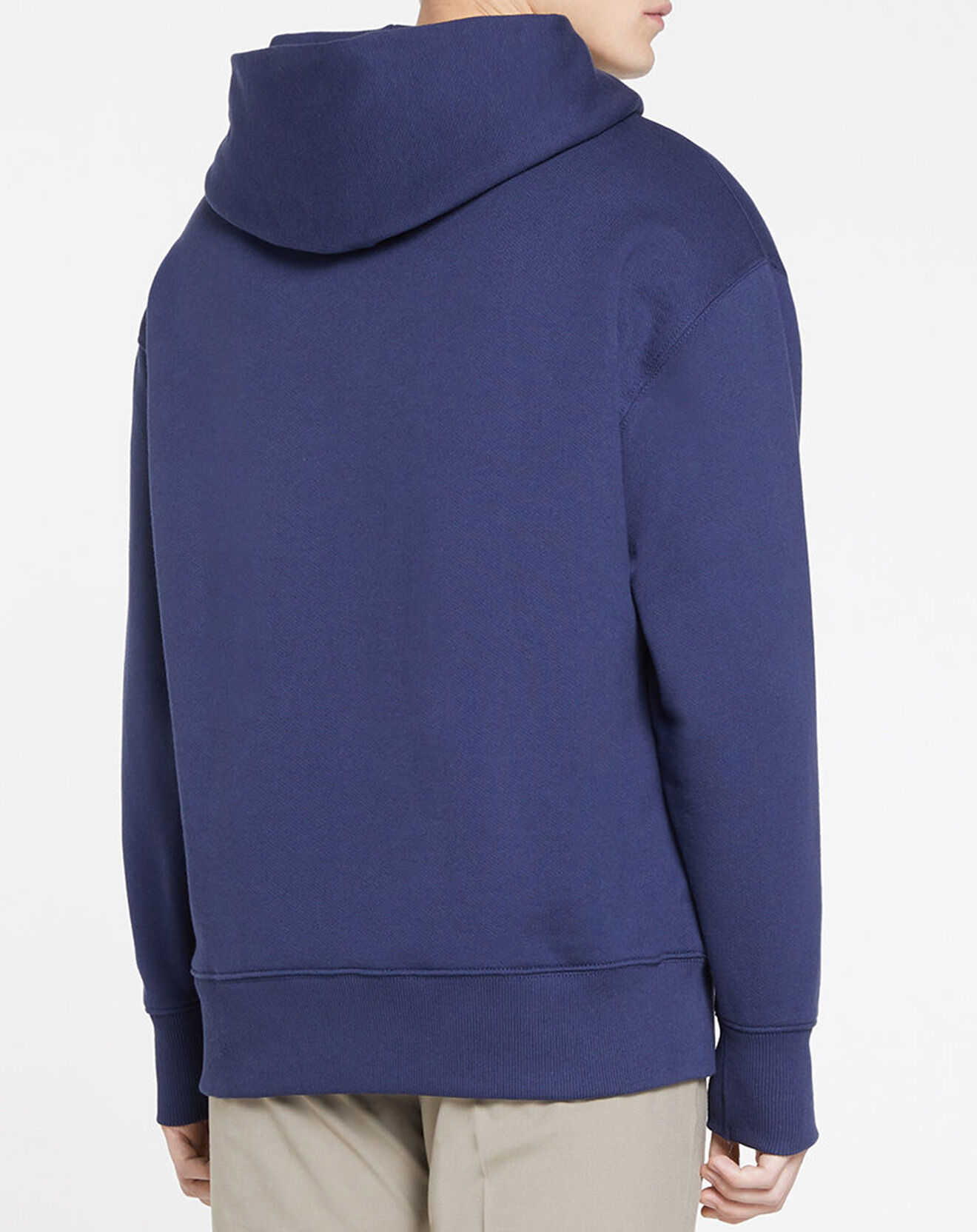 Tommy Jeans Sweat 100% Coton Bio à capuche badge bleu marine