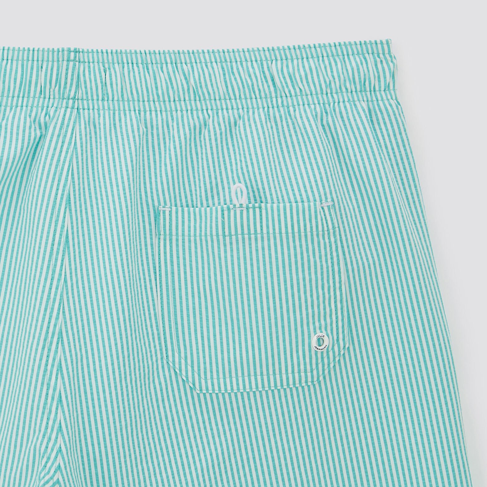 Maillot de bain rayure seersucker Bleu turquoise