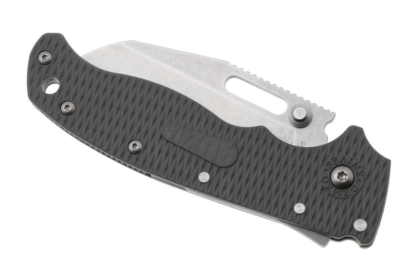 Demko AD20.5 Shark-Lock, Stonewashed AUS-10 Shark Foot, 205-10A-SFGRY, Grey Grivory zakmes