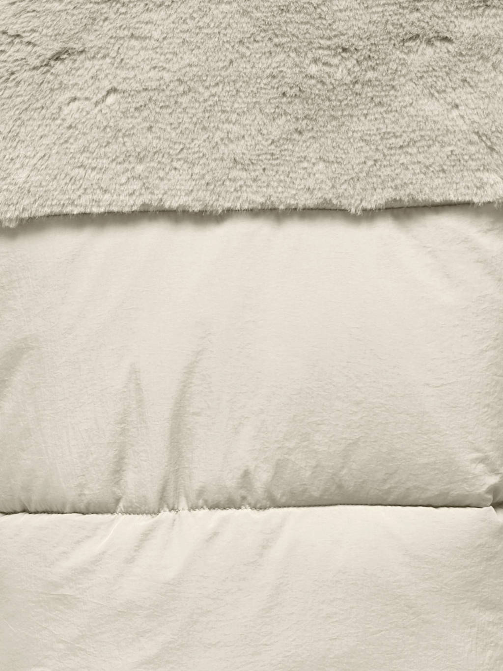 ONLY gewatteerde imitatiebont winterjas KOGWANJA lichtzand