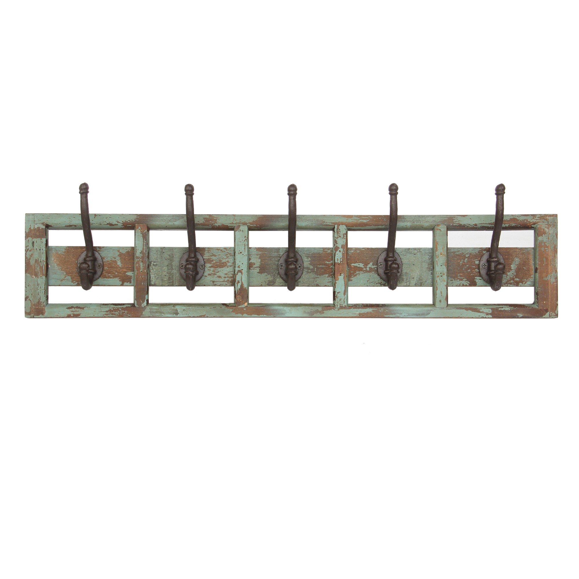5er Hakenleiste, natur, T 2cm, B 80cm, H 16cm von fischer's lagerhaus