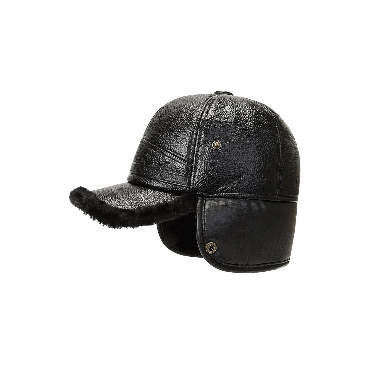 Cap med øreklaffer Grå M