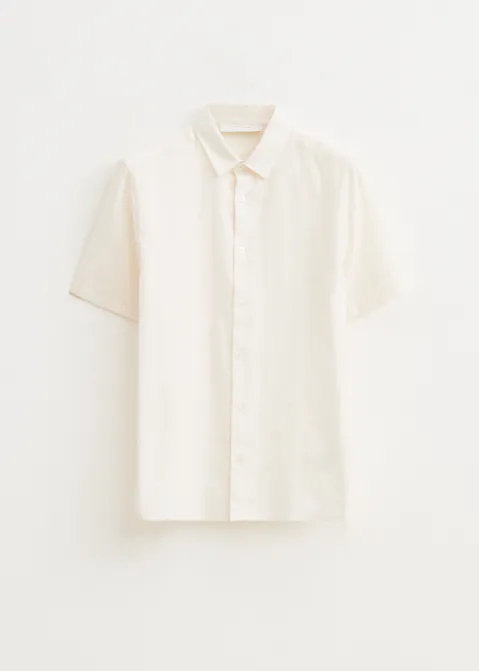 Overhemd met korte mouwen off-white (WIT.O)